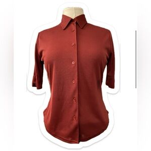 Red Button up Blousse